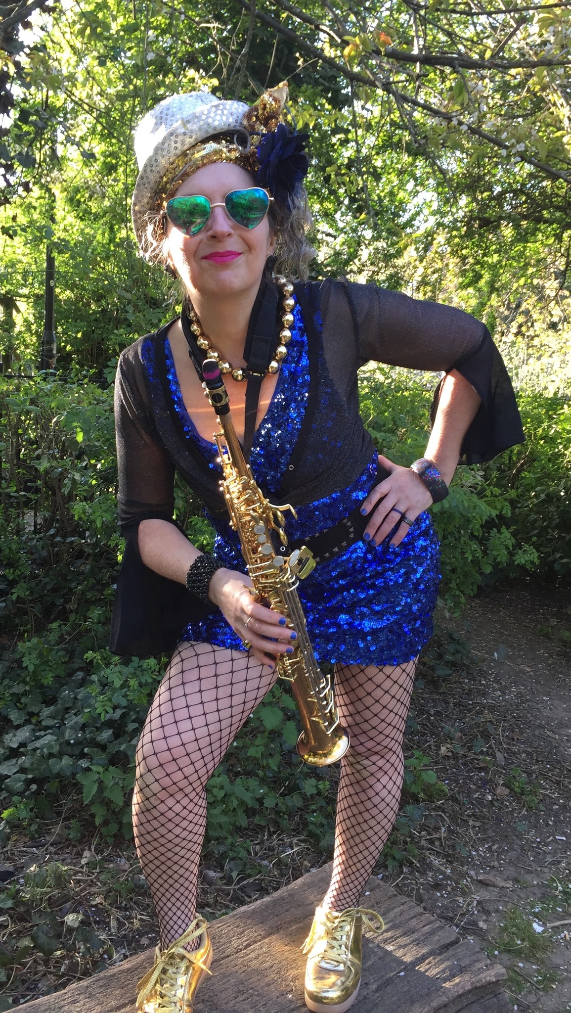 Soprano Sax On The Green. Photo by Winston Reedy.